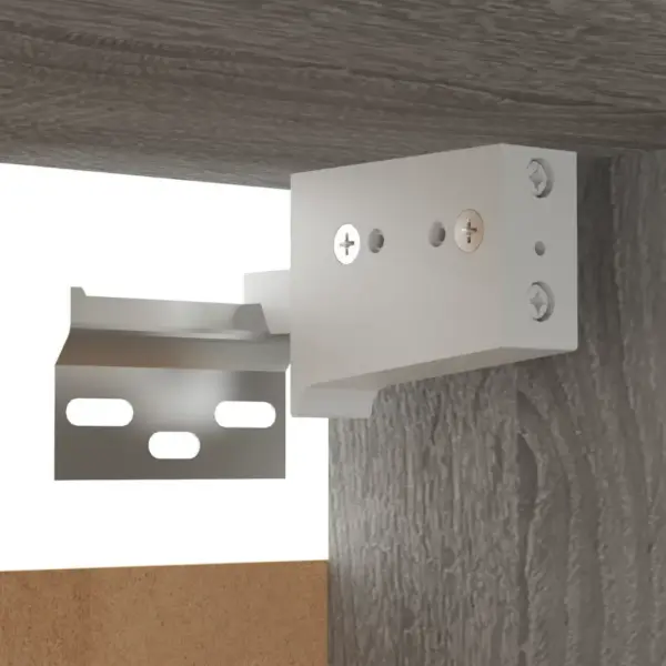 Seinale paigaldatavate seinakappide komplekt, 5-osaline, hall Sonoma tamm, tehispuit – 9