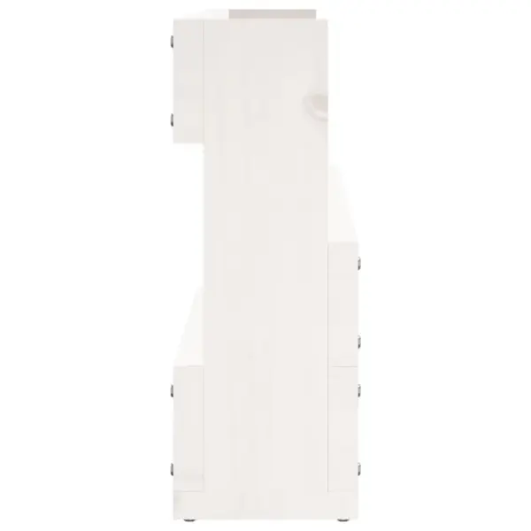 Seinale kinnitatavad kingariiulid, 2 tk, valge täismännipuit, 110 x 9 x 23 cm – 7