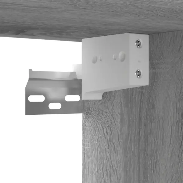 Seinale kinnitatav 5-osaline telerikappide komplekt 3 madala ja 2 kõrge kapiga, hall Sonoma tamm, tehispuit – 9