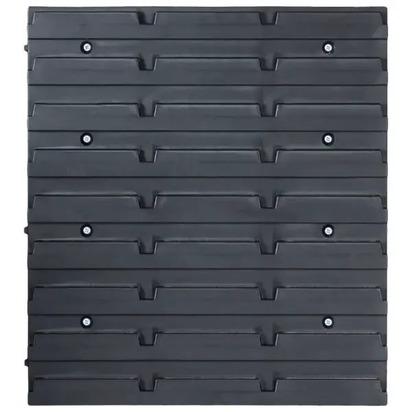 29-osaline seinale kinnitatav hoiukastide komplekt seinapaneelidega, must ja punane – 7