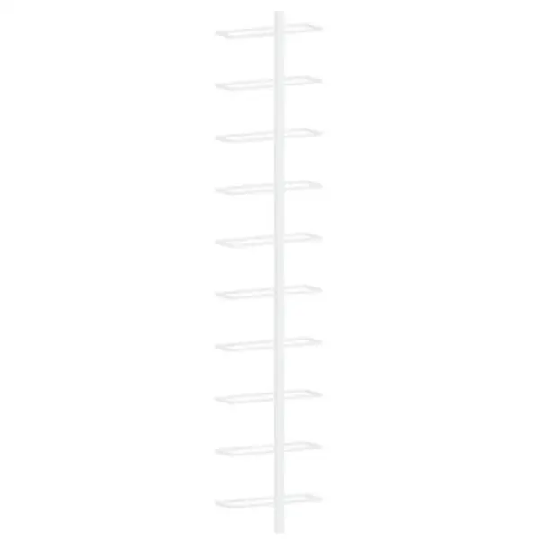 Seinale kinnitatav metallist veiniriiul, 10 pudelile, 2 tk, valge, 24 x 9 x 120 cm – 8