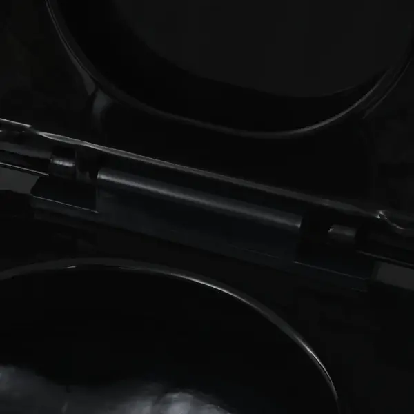 Seinale kinnitatav must keraamiline tualettpott vaikselt sulguva prill-lauaga, 36 x 50 x 41,5 cm – 8