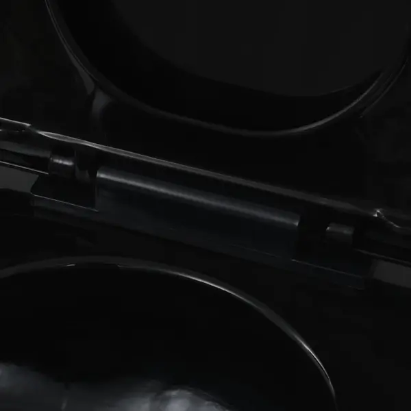 Seinale kinnitatava WC-poti ja peidetud loputuskastiga komplekt, must, vaikselt sulguva kaanega, veesäästlik – 9