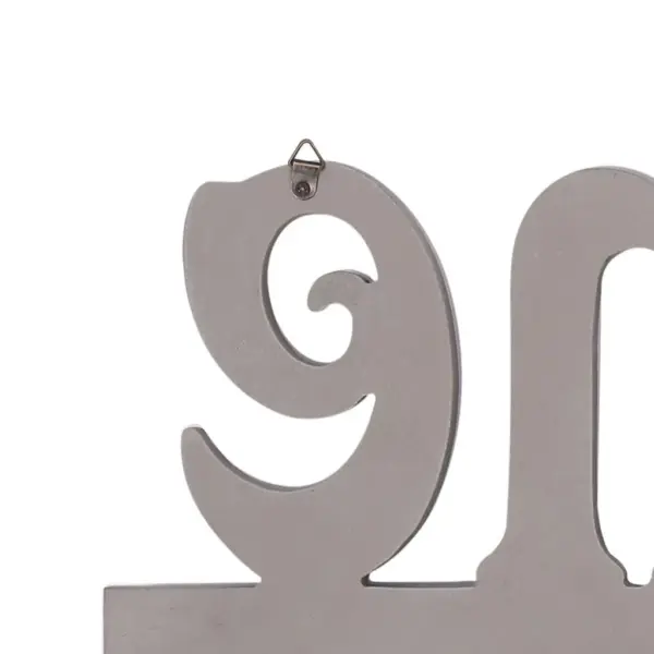 Seinale kinnitatav riidenagi HOME, valge MDF, 4 vasest konksu, 50 x 23 cm – 4