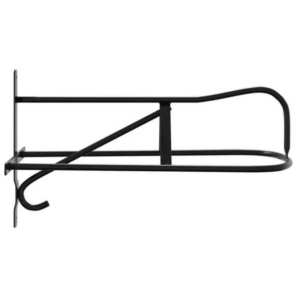 Seinale kinnitatav sadularaam, must pulbervärvitud raud, 57 x 22,5 x 30 cm – 5