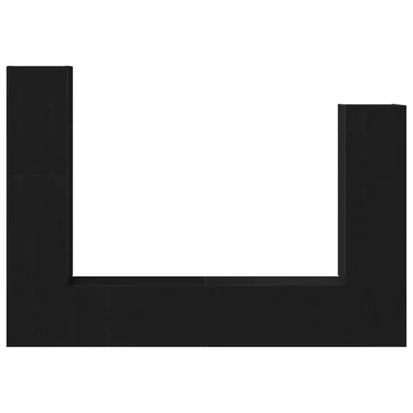 Seinale kinnitatav TV-kapikomplekt, 6-osaline, musta tamme toonis tehispuit – 5