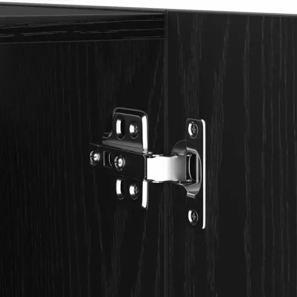 Seinale kinnitatav TV-kapikomplekt, 6-osaline, musta tamme toonis tehispuit – 9