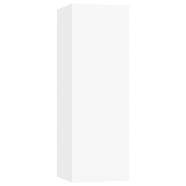 Seinale kinnitatav 4-osaline telerikappide komplekt, valge tehispuit, 2 madalat 80 x 30 x 30 cm ja 2 kõrget 30,5 x 30 x 90 cm – 5