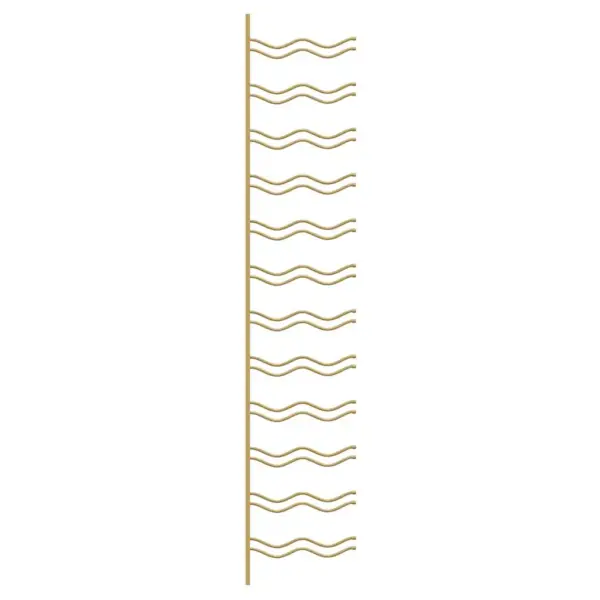 Seinale kinnitatav veiniriiulite komplekt, 24 pudelile, 2 tk, kuldne rauast, 22,5 x 2,5 x 116 cm – 6