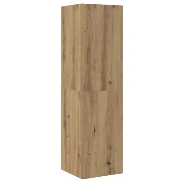 Seinale paigaldatav TV-kapikomplekt ustega ja riiulitega, 4 osa, pruun tehispuit, 200 x 30 x 30 cm – 5