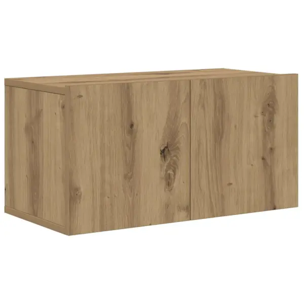 Seinale paigaldatav TV-kapikomplekt ustega ja riiulitega, 4 osa, pruun tehispuit, 200 x 30 x 30 cm – 7