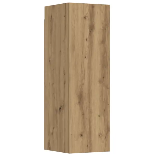 3-osaline seinale paigaldatav telerikappide komplekt, kunsttamm, tehispuit – 5