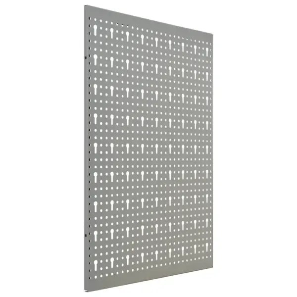 Seinale paigaldatav perforeeritud tööriistapaneel, 4 tk, hall teras, 40 x 58 cm – 4