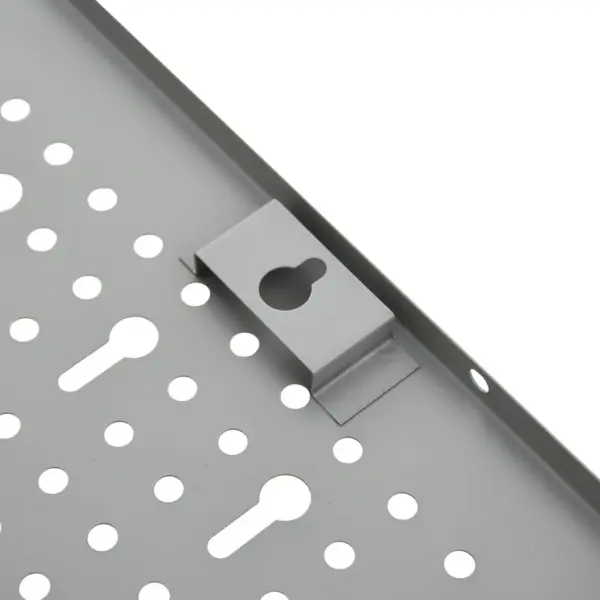 Seinale paigaldatav perforeeritud tööriistapaneel, 4 tk, hall teras, 40 x 58 cm – 7