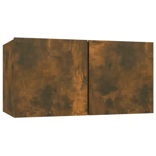 Seinale paigaldatavad telerikapid, 4 tk, suitsutatud tamme tooni tehispuit, 60 x 30 x 30 cm – 5