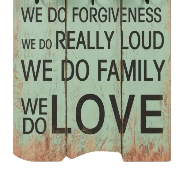 Seinanagi 6 konksuga, roheline-must MDF, 40 x 120 cm, Happy Love – 5