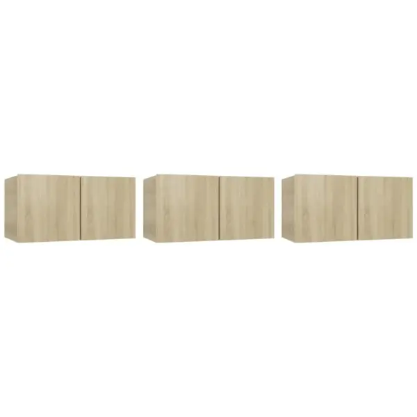 5-osaline seinapealne telerikappide komplekt, sonoma tamm, tehispuit – 5