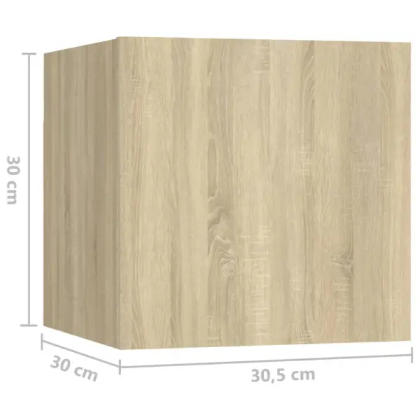 Seinapealne öökapp sonoma tamme toonis, tehispuit, 30,5 x 30 x 30 cm - 9