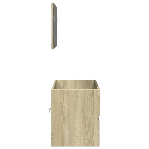 Seinapealne valamukapp peegliga, Sonoma tamm, tehispuit, 80 x 38,5 x 45 cm - 5