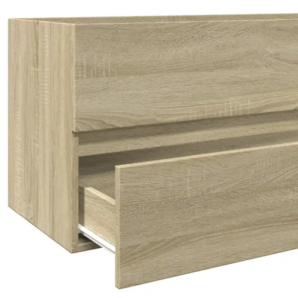 Seinapealne valamukapp peegliga, Sonoma tamm, tehispuit, 80 x 38,5 x 45 cm - 10