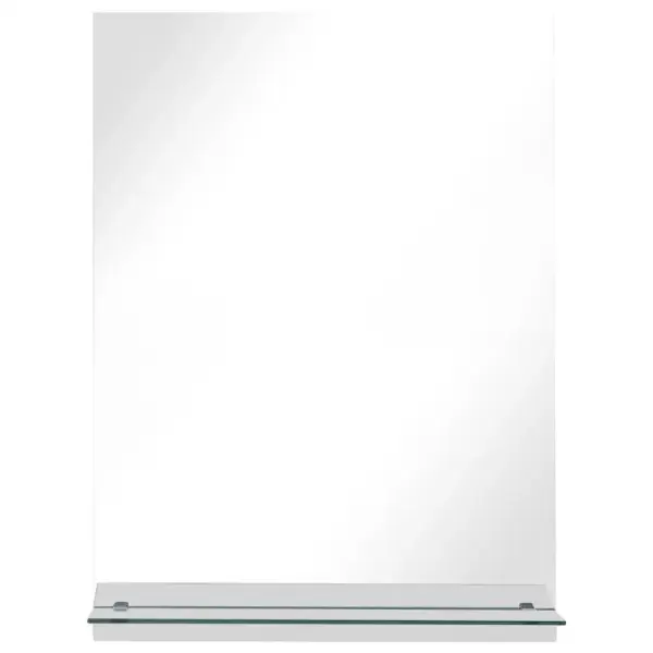 Seinapeegel klaasriiuliga, karastatud klaas, 50 x 70 cm, hõbedane – 3