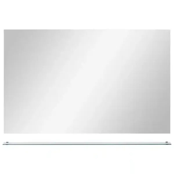 Seinapeegel klaasriiuliga, karastatud klaas, 100 x 60 cm, hõbedane – 3