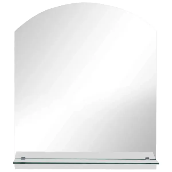 Riiuliga seinapeegel vannituppa, karastatud klaas, hõbedane, 30 x 50 cm – 3