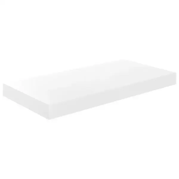 Seinariiulid nähtamatu kinnitusega, 4 tk, kõrgläikega valge, kärgstruktuuriga MDF, 50 x 23 x 3,8 cm – 7