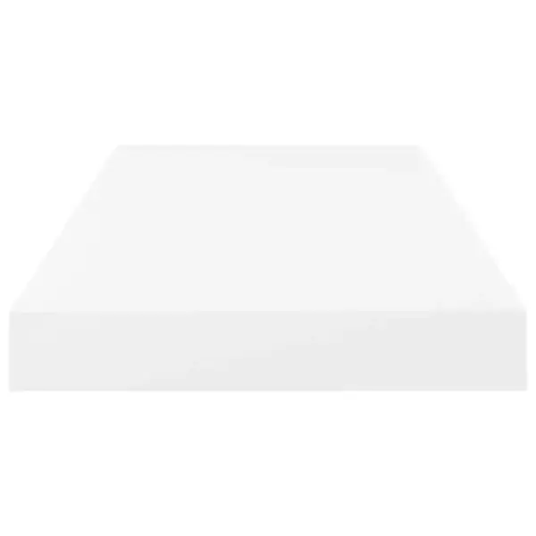 Seinariiulid nähtamatu kinnitusega, 4 tk, kõrgläikega valge, kärgstruktuuriga MDF, 50 x 23 x 3,8 cm – 8