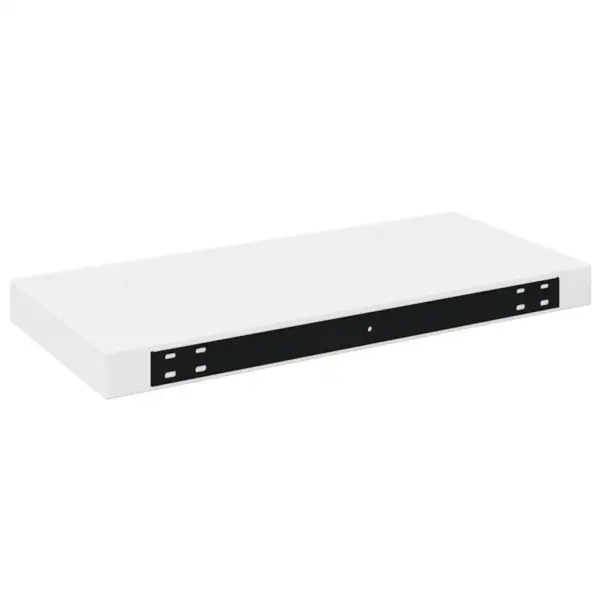 Seinariiulid nähtamatu kinnitusega, 4 tk, kõrgläikega valge, kärgstruktuuriga MDF, 50 x 23 x 3,8 cm – 9