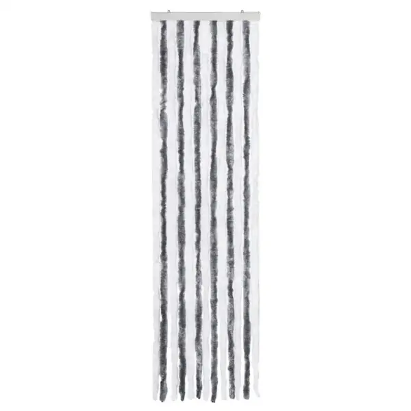 Šenillist putukakardin haagissuvila uksele, hall ja valge, 56 x 185 cm – 3