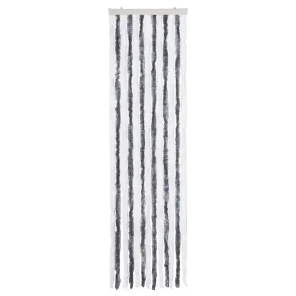 Šenillist putukakardin uksele hall-valge 56 x 200 cm – 3