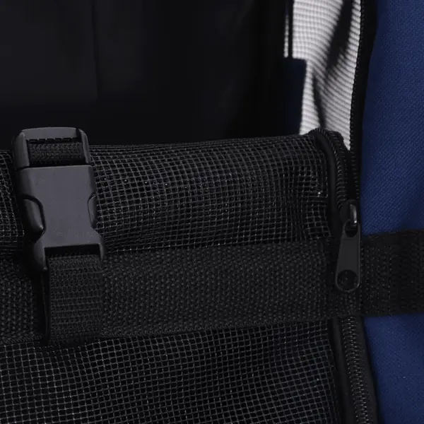 Sinine kokkupandav mitmeotstarbeline lemmikloomakäru rataste ja õlarihmadega, kuni 10 kg – 7