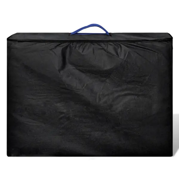 Sinine kaheosaline kokkupandav massaažilaud puitraamiga, 186 x 68 cm – 2