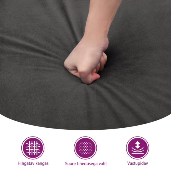 Sinine sametist esikupink vahtpolstriga, 70 x 35 x 41 cm – 8