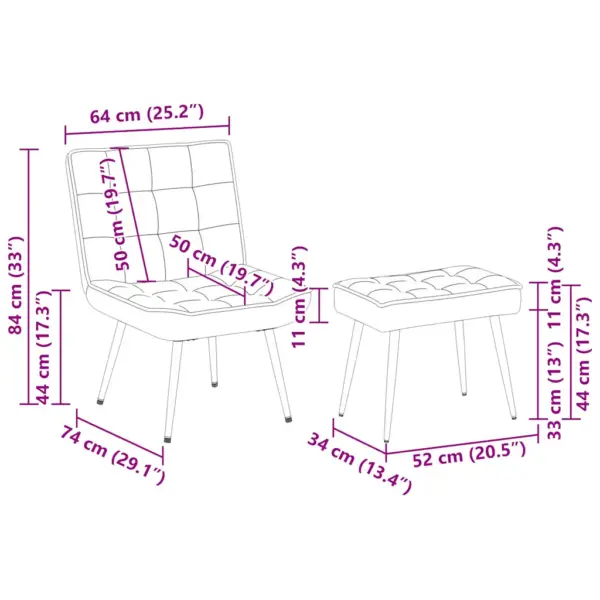 Sinine sametist puhketool jalapingiga, metallraamiga komplekt, tool 64 x 74 x 84 cm – 12