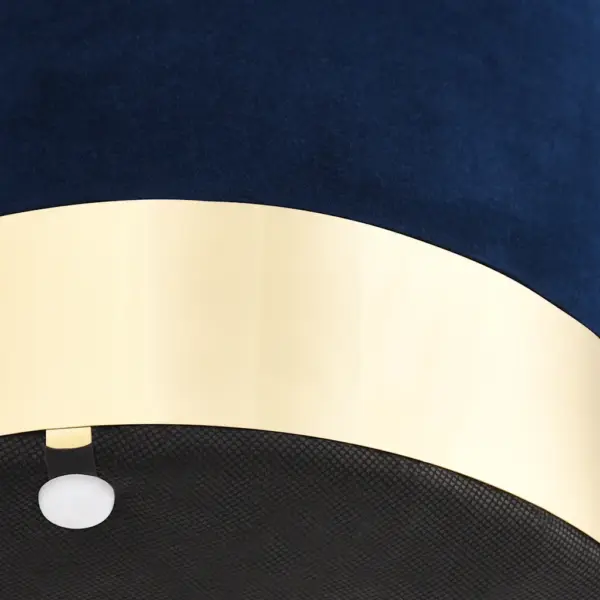 Tünnikujuline sametist tumba, sinine ja kuldne, 28 x 36 cm – 3