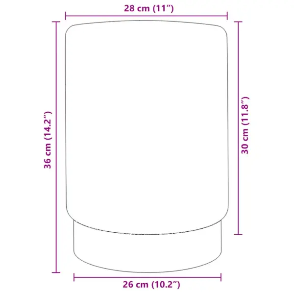 Tünnikujuline sametist tumba, sinine ja kuldne, 28 x 36 cm – 4