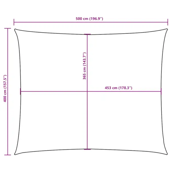 Veekindel ristkülikukujuline päikesepuri, sinine, 4 x 5 m, PU-kattega oxford-kangas – 10