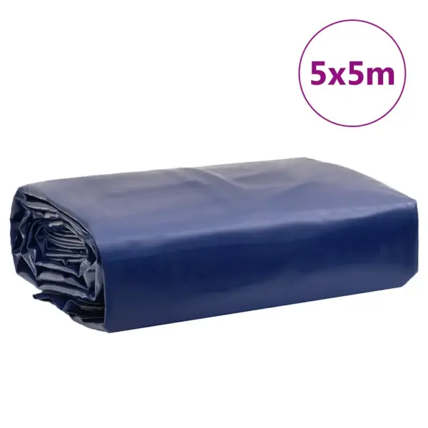 Veekindel present aiamööbli ja haagiste katteks, sinine PVC-kattega lõuend, 5 x 5 m, 650 g/m² – 9