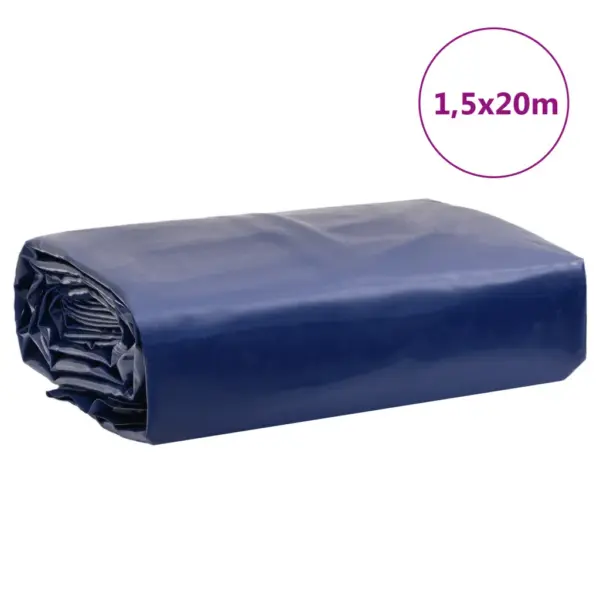 Sinine PVC-present, veekindel ja rebenemiskindel, 1,5 x 20 m, 650 g/m² – 9