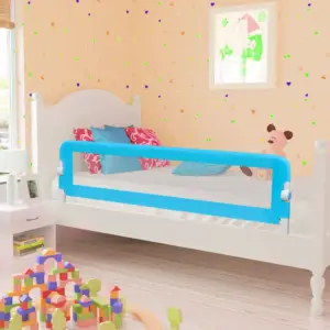Voodiäär väikelapse voodile allalastava küljega, 2 tk, sinine, 150 x 42 cm