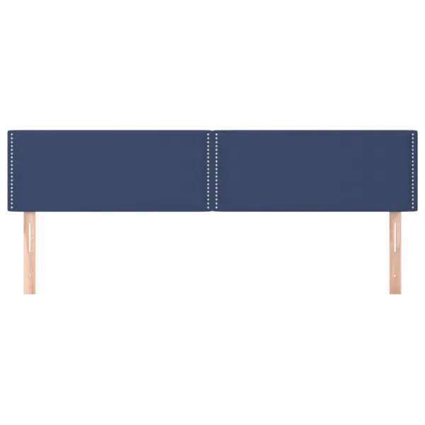 Polsterdatud voodipeatsid 2 tk, reguleeritava kõrgusega, sinine kangas, 160 cm – 3