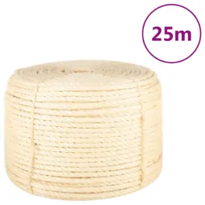 Sisalnöör 12 mm, 25 m rull, 100% looduslik sisal
