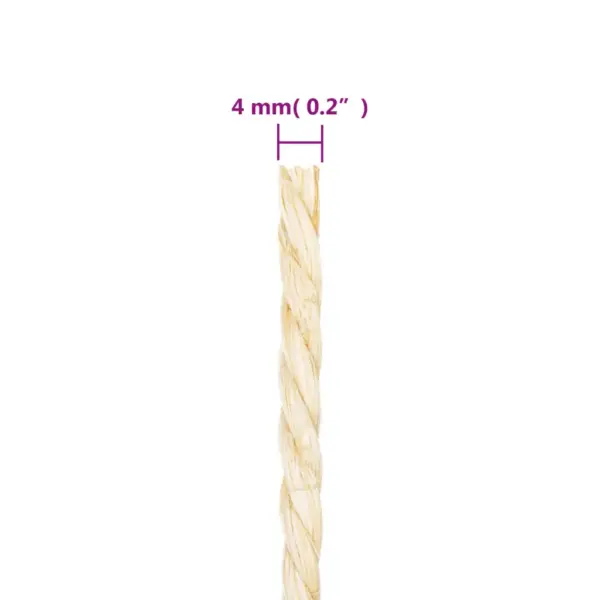 Sisalnöör 4 mm, 500 m rull, 100% looduslik sisal, pruun – 4