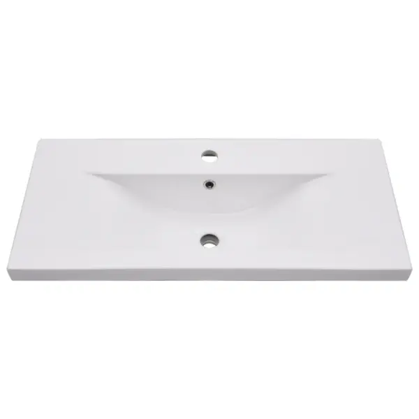 Sisseehitatav keraamiline vannitoavalamu ülevooluga, valge, 81 x 39,5 x 18,5 cm – 3