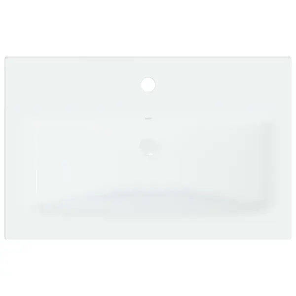 Sisseehitatav vannitoavalamu kraaniga, keraamika, valge, 61 x 39 x 18 cm – 8