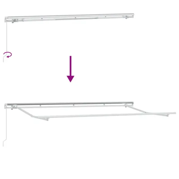Sissetõmmatav seinavarikatus terrassile, oranž kangas, käsitsi, 400 x 200 cm – 9