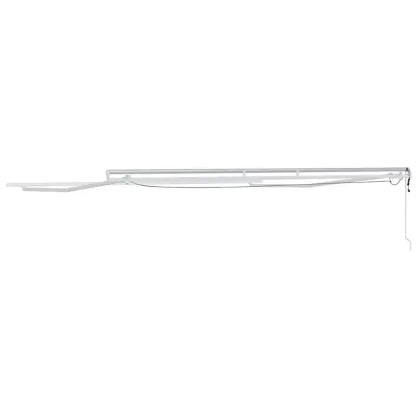 Sissetõmmatav terrassivarikatus LED-ribavalgusega, valge alumiinium, 500 x 350 cm – 8