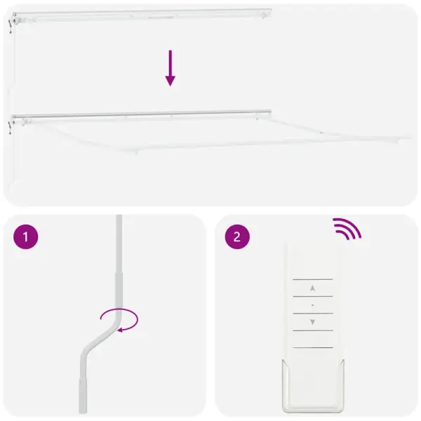 Sissetõmmatav terrassimarkiis puldiga, valge alumiinium, 400 x 350 cm – 8